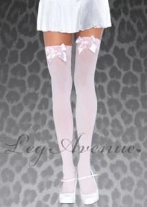 Adult Baby Pink Stockings with Pink Bows - Picture 1 of 1