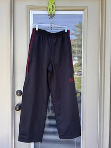 Jordan Pants M Black Red Zip Ankle Drawstring Mesh Lined MENS - Picture 1 of 9