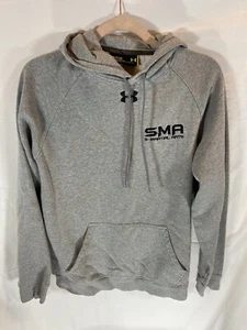 Under Armor Shirt Boys Small Gray Pullover S-Martial Arts Hooded Sweatshirt. - Picture 1 of 9