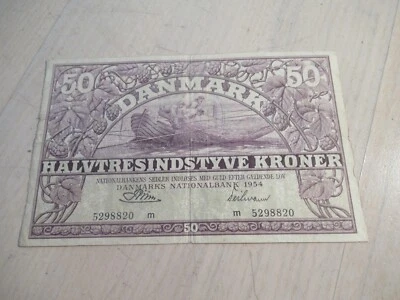 50 kroner 1954 Denmark Banknote - Image 1 of 3
