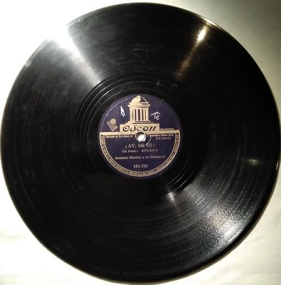 78 rpm RECORD Odeon ANTONIO MACHIN & SU CONJUNTO AY DE MI/MADRECITA SPAIN - Image 1 of 3