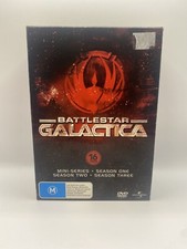 Battlestar Galactica DVD Box Set Mini Series Season One Two Three PAL As New