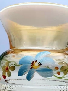 FENTON Art Glass Vase Exclusive to Benefit A.L.S Research called Daisy Blue - Picture 1 of 8
