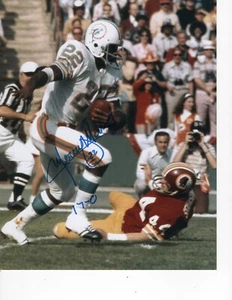 MERCURY MORRIS SIGNED 8X10 SIGNED MIAMI DOLPHINS UNDEFEATED SEASON - Picture 1 of 1