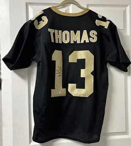 Autogrammiert/signiert MICHAEL THOMAS New Orleans Saints Fußballtrikot Beckett Wit - Bild 1 von 8