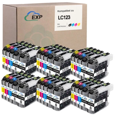 Druckerpatronen Kompatibel Brother LC-123 XL DCP-J152W J552DW MFC-J6920DW J470DW - Bild 1 von 3