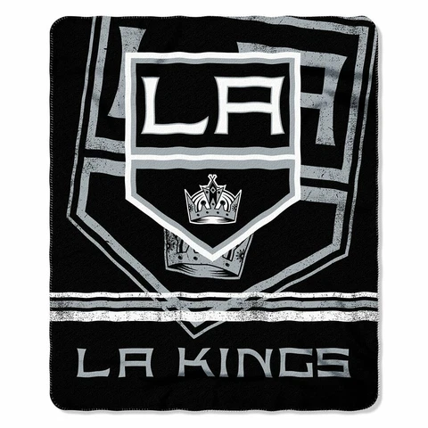 NHL Los Angeles Kings 50" by 60" Rolled Fleece Blanket Fade Away Design Cover