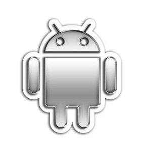 Calcomanías adhesivas Android parachoques camión cromo aspecto metal motorola verizon samsung - Imagen 1 de 1