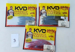 Strike King KVD Perfect Plastics LOT - #3 - 3 packs - Picture 1 of 1