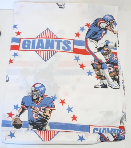 Vintage 1992 NY GIANTS Twin Sheet NFL Bedding Bibb Co. Free Shipping Cover