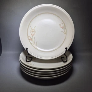 6 Rare Soup Pasta 8" Bowls Vintage Biltons Coloroll Spring Bouquet Crocus Salad - Picture 1 of 8