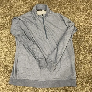 Travis Mathew Jacke Herren XXL 2XL blau 1/4 Zip Pullover Sweatshirt Taschen Golf * - Bild 1 von 13