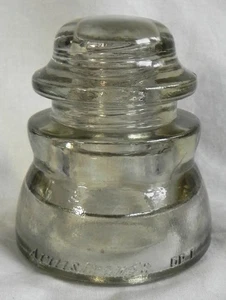 Armstrong's DP-1 Glass Insulator, CD155 Style, Pale Smoke Straw Color, USA VG - Picture 1 of 6