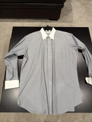 Camisa de vestir Paul Frederick Imperial Two Play algodón azul talla 16,5 34 Foto 1 de 4