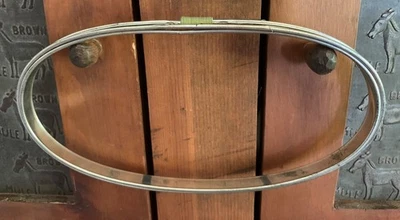 VINTAGE Embroidery Hoop 9" x 5" Oval Metal Cork-Lined / Spring Tension - Image 1 of 4