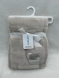 Carters Tan HELLO WORLD Baby Blanket Lovey Security New Shower Gift Neutral NEW - Picture 1 of 12