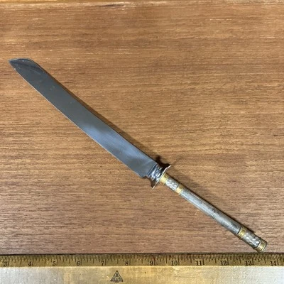 Aegean Weave Gold by Wallace Sterling Silver Wedding Cake Knife Org. w/ Guard - Image 1 of 2