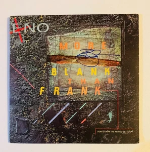 BRIAN ENO Signed "More Blank Than Frank" Album Record LP Beckett Authentic - Picture 1 of 1