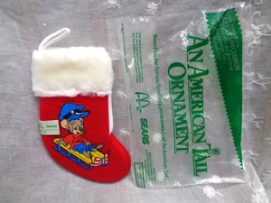 Vintage McDonald's Sears 1986 AN AMERICAN TAIL Stocking Ornament ~ FIEVEL SLED - Bild 1 von 4