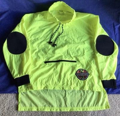 Винтажная неоновая желтая ветровка парка конькобежца 80-х OP Ocean Pacific 720 Airborne S - Изображение 1 из 4