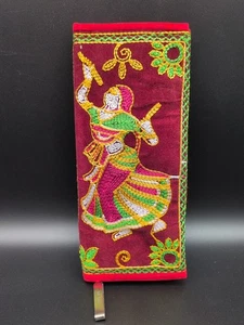 Rajasthani Stickerei Spiegel Arbeit Geldbörse, Geldbörsen, Clutch Tasche für Damen  - Bild 1 von 10