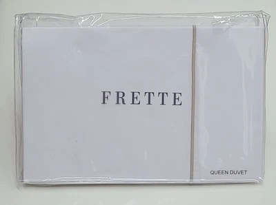 Funda nórdica Frette One Bourdon Queen blanca/sepia Foto 1 de 4