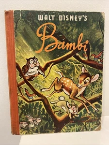 Walt Disney's Bambi  Vintage 1940's Original Hardback Children's Story Book - Picture 1 of 20