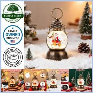 Globo di Neve Natalizio Decorazioni Natalizie, Lanterna Globi di Neve Musicali Illuminati, - Foto 1 di 9