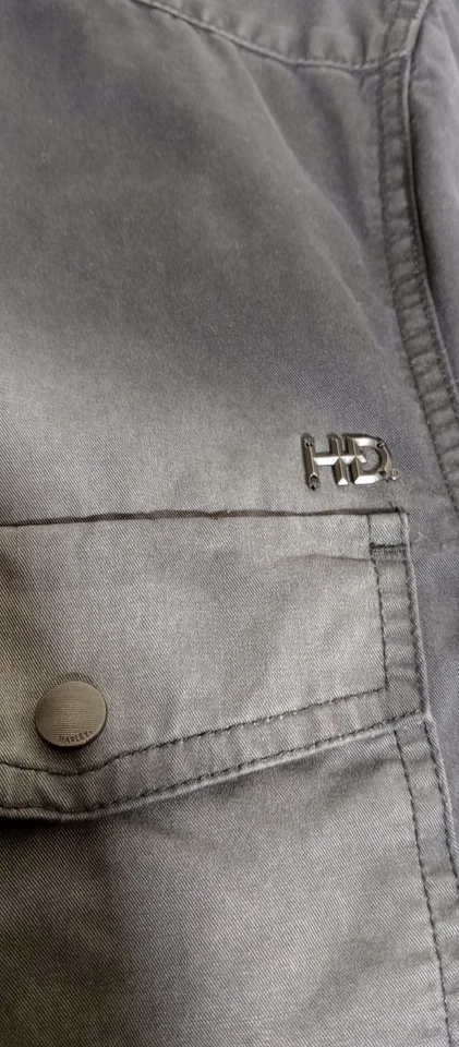 Harley-Davidson RN 103819 Men's Snap Front Long Sleeve Black Shirt Large HD  - Image 1 of 4