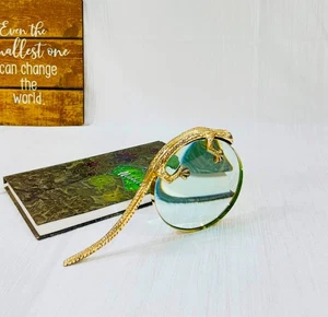 🔅Magnifying Glass with Brass Lizard Crocodile design Handle Magnifier For Readi - Picture 1 of 16