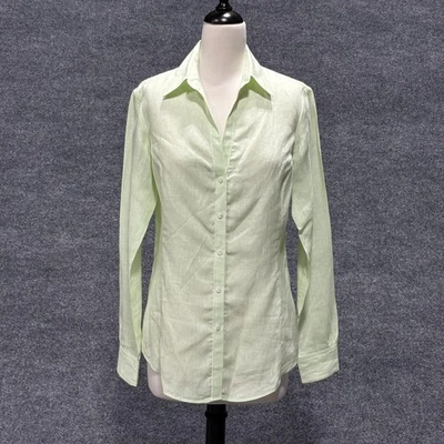 Женская рубашка Brooks Brothers 8 льняная блузка на пуговицах с длинным рукавом нарядный топ - Изображение 1 из 4