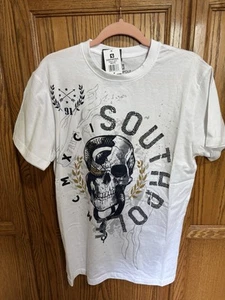Camiseta Gráfica Clásica Southpole Para Hombre, Calavera Blanca, Mediana Nueva Con Etiquetas - Imagen 1 de 3