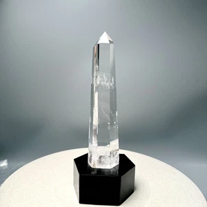 7.4" Natural Clear Quartz Rock Crystal Point Healing Crystal Reiki Crystal Tower - Picture 1 of 10