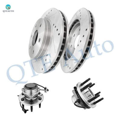 4 Front 304.8mm Drill Brake Rotors-Wheel Hub To 2001-2006 Chevrolet Tahoe RWD - Image 1 of 4