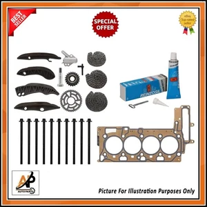 FOR BMW SERIES 2.0 DIESEL N47D20 TIMING CHAIN KIT WITH HEAD GASKET AND BOLTS NEW - Picture 1 of 4