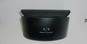 NEW Armani Exchange BIG Black Sunglasses Clam Shell Hard CASE 3 X 2.5 X 9'' - Picture 1 of 6