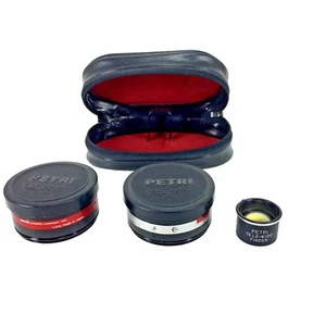 PETRI AUX Lens Set of 3 Telephoto, Wide Angle, Tele-Wide Finder With Case  - Picture 1 of 12