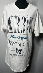 Krew Y2K Skateboarding Mens Medium Shirt White Crew Neck Short Sleeve Cotton  - Picture 1 of 3
