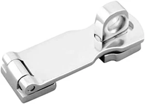 Marine Grade Stainless Steel Heavy Duty Door Hasp with Turning Padlock Eye Mount - Picture 1 of 12
