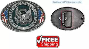United State of American Flag Belt Buckle Eagle / Flag Western Cowboy Buckle NEW - Picture 1 of 2