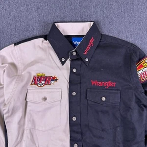 Wrangler Boys 45th National Finals Rodeo Embroidered Western Button Up Shirt M - Picture 1 of 11