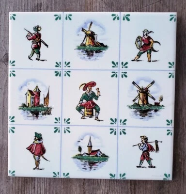 Antique Handpainted Delft Tile  - Image 1 of 2