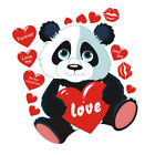 Liebe Panda Wandtattoo Wasserfester Aufkleber Herz-Dekor Wandaufkleber