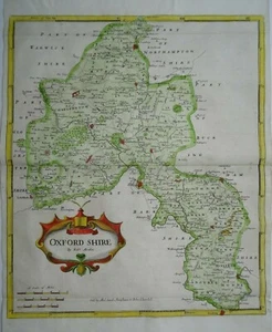 Antique map of Oxfordshire by Robert Morden 1695 - Picture 1 of 6