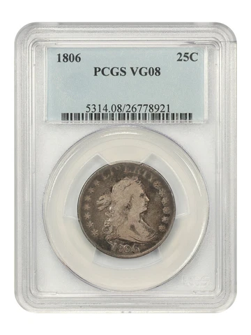 1806 25c PCGS VG-08 Cover