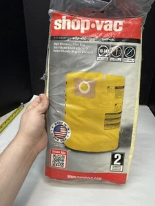 2 Pk Shop Vac 90672 High Efficiency Disposable Filter Bags 10-14 Gallons NIP - Picture 1 of 2