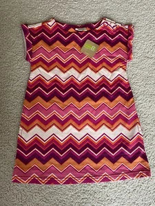 NWT Crazy 8 by Gymboree Girls Dress Pink Orange Mod Chevron Striped XS 4 - Picture 1 of 4