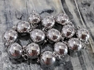 Magnetic Clasp, Real Platinum Plated, N45 Grade Strong Magnets, 17x12mm, 5 sets - Picture 1 of 5