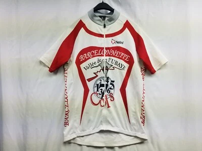 Nalini Cycling Jersey Mens L Wjite Red Full Zip Short Sleeve Polyester - Image 1 of 4
