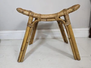 Curved Bamboo Stool Labelled Angraves Invincible Stool Original FREE POSTAGE - Picture 1 of 24